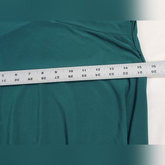 Sexy Mama Maternity Long Sleeve Faux Wrap Green Maternity Dress Size 3 (8-12) - Picture 7 of 11